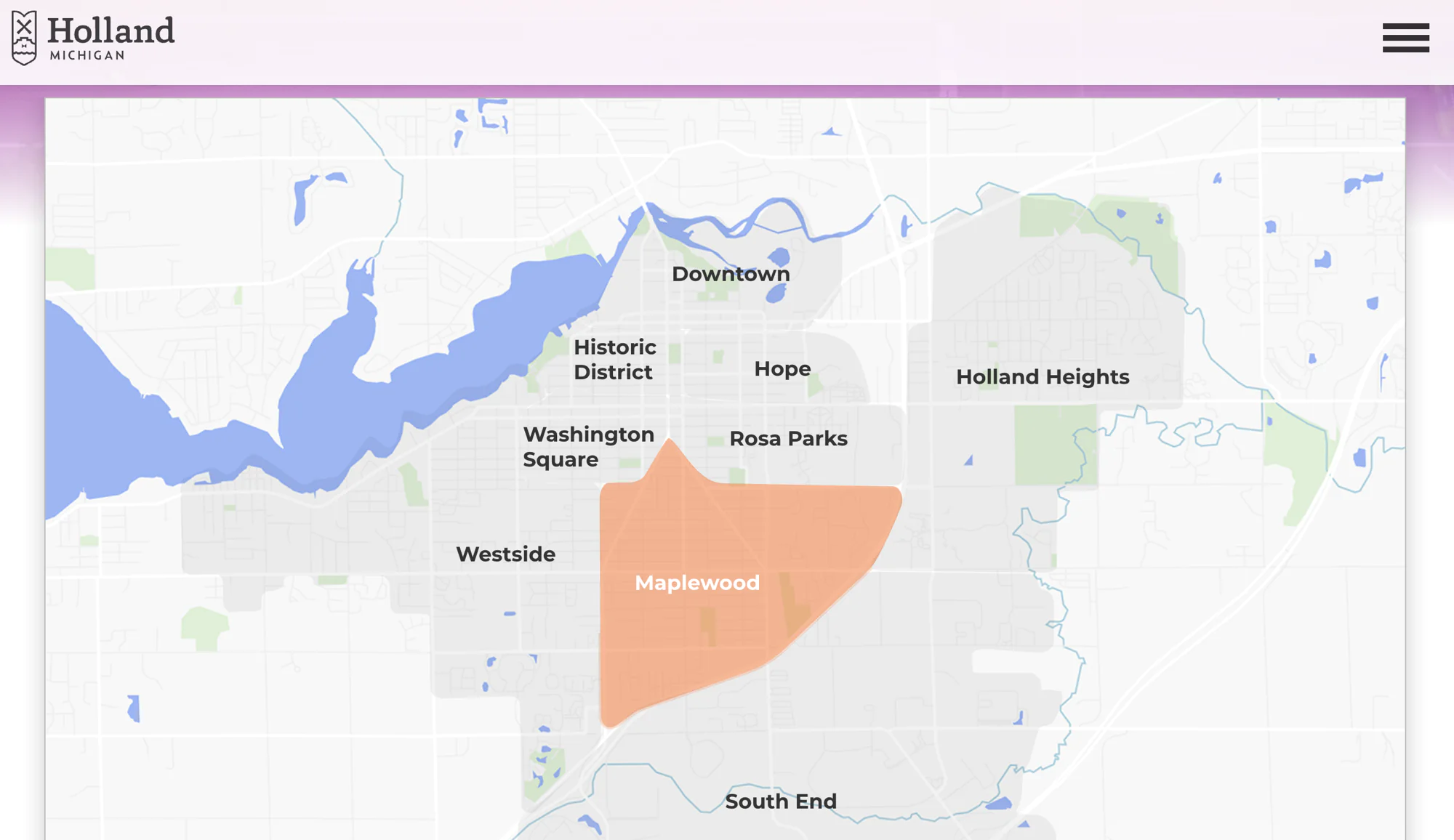 Interactive neighborhoods map