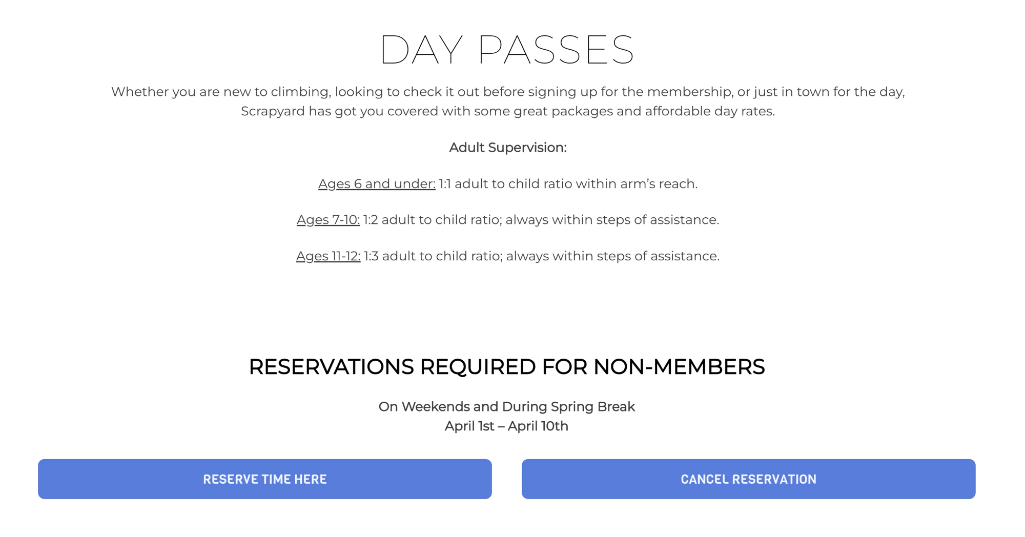 Original pricing page