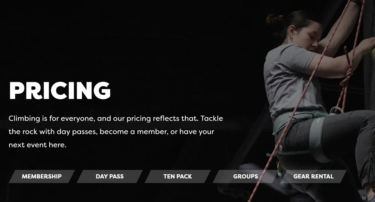 New pricing page